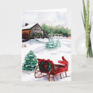 Cartão De Festividades Christmas Scene Christmas Card