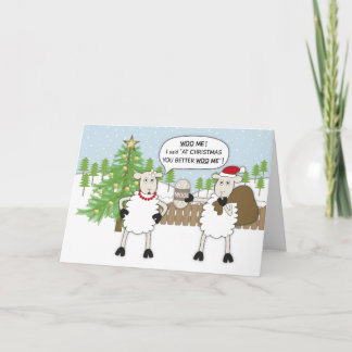Cartão De Festividades Christmas Sheep Humour
