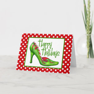 Cartão De Festividades Christmas Shoe Art Cards