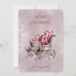 Cartão De Festividades Christmas Sleigh With Gifts Holiday Card