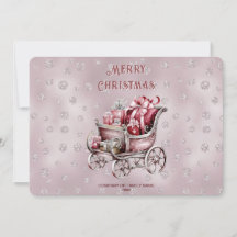 Christmas Sleigh With Gifts Holiday Card