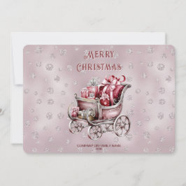 Cartão De Festividades Christmas Sleigh With Gifts Holiday Card