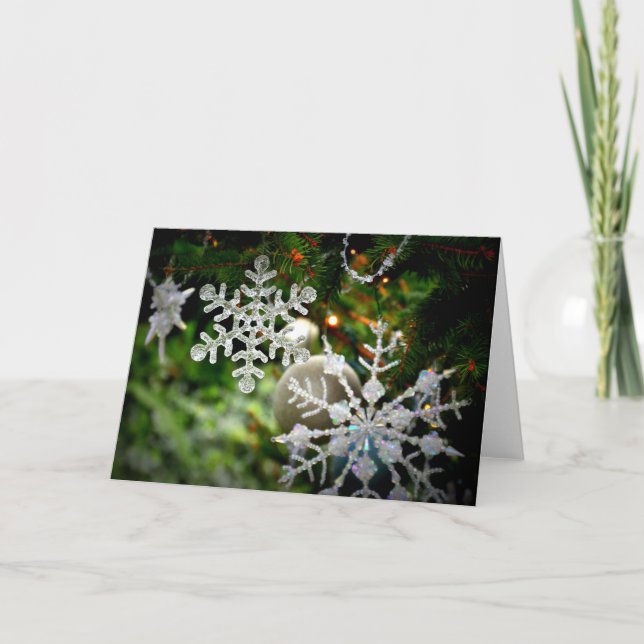 Cartão De Festividades Christmas Snow Flake Cards (Frente)