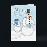 Cartão De Festividades Christmas Snowman Poop Card<br><div class="desc">Holiday pooping snowman design by Jerry Lambert customizable text</div>