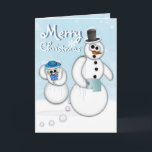 Cartão De Festividades Christmas Snowman Poop Card<br><div class="desc">Holiday pooping snowman design by Jerry Lambert customizable text</div>