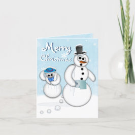 Cartão De Festividades Christmas Snowman Poop Card
