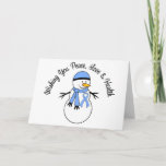 Cartão De Festividades Christmas Snowman Prostate Cancer Ribbon<br><div class="desc">NOTE:  Cards can be customized with your own personal message of hope..</div>