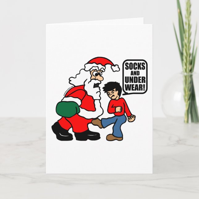 CARTÃO DE FESTIVIDADES CHRISTMAS SOCKS AND UNDERWEAR (Frente)