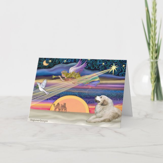 Cartão De Festividades Christmas Star - Great Pyrenees 1 (Frente)