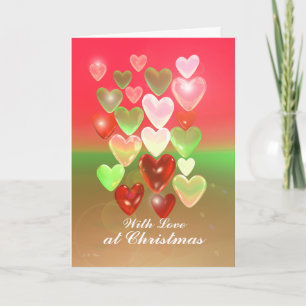Cartão De Festividades Christmas Sweet Hearts with Love