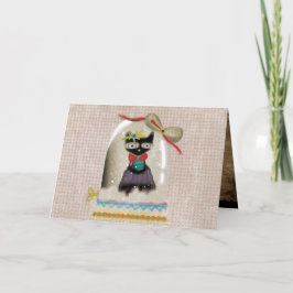 Cartão De Festividades Christmas sweet little cat card