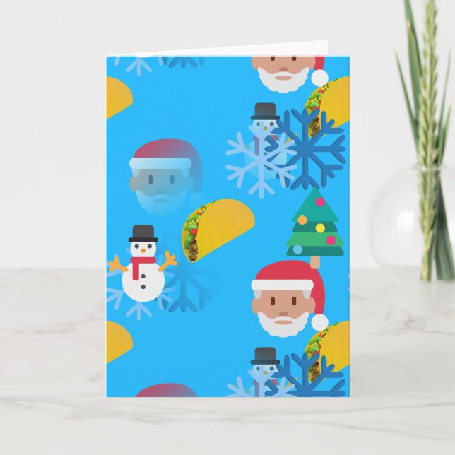 Cartão De Festividades christmas taco emoji (Frente)