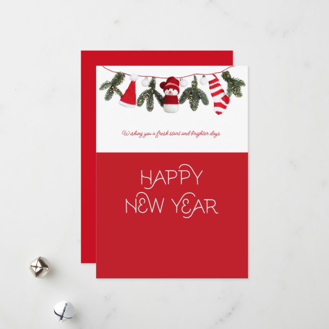 Cartão De Festividades Christmas Teacher Thank You Red Gift card Holder  (Frente/Verso In Situ)