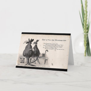 Cartão De Festividades Christmas-tide, Kangaroos.