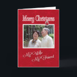 Cartão De Festividades Christmas, to My Wife- Photo card template<br><div class="desc">On Christmas,  let the mother of your children know how much you love her and cherish her friendship by sending a custom photo card with your favorite picture of you,  or of both of you.</div>