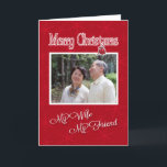 Cartão De Festividades Christmas, to My Wife- Photo card template<br><div class="desc">On Christmas,  let the mother of your children know how much you love her and cherish her friendship by sending a custom photo card with your favorite picture of you,  or of both of you.</div>