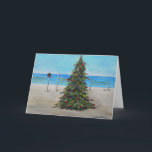 Cartão De Festividades Christmas Tree at the Beach<br><div class="desc">Hermosa Beach,  CA puts up a Christmas tree just like this one every year.</div>