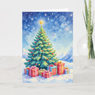 Cartão De Festividades Christmas Tree Blank Holiday Greeting Card
