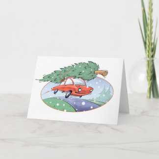 Cartão De Festividades "Christmas Tree Car"- by Gerry O'Neill