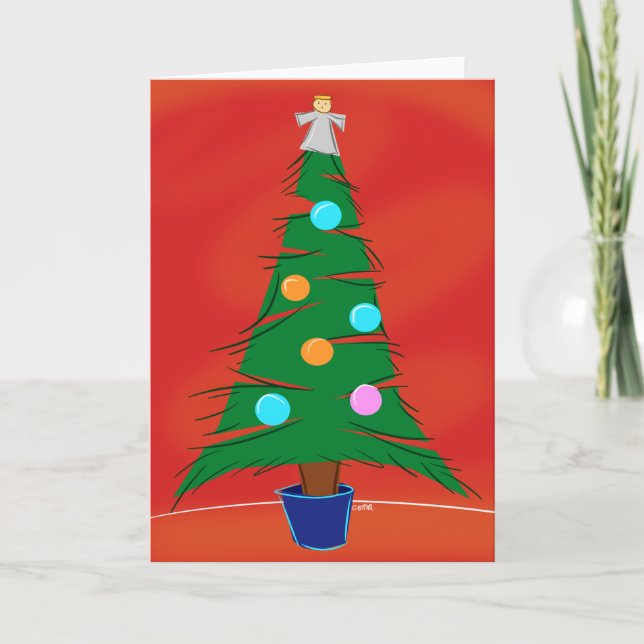 Cartão De Festividades Christmas Tree Card (Frente)