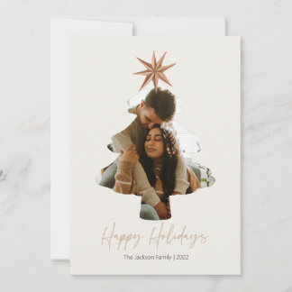 Cartão De Festividades Christmas Tree Family Photo Card