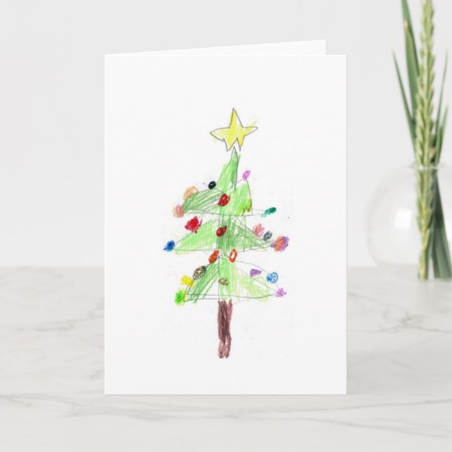 Cartão De Festividades Christmas Tree Greeting Card (Frente)