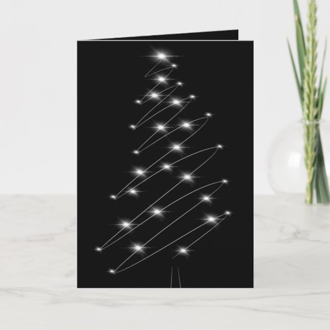 Cartão De Festividades Christmas Tree Minimalist Christmas Card (Frente)