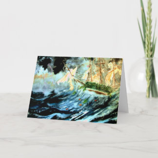 Cartão De Festividades christmas tree ship