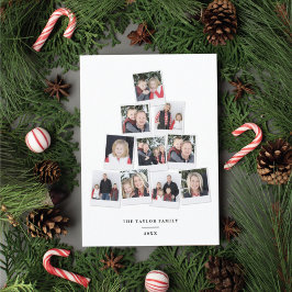 Cartão De Festividades Christmas Tree Square Kids Photo Collage