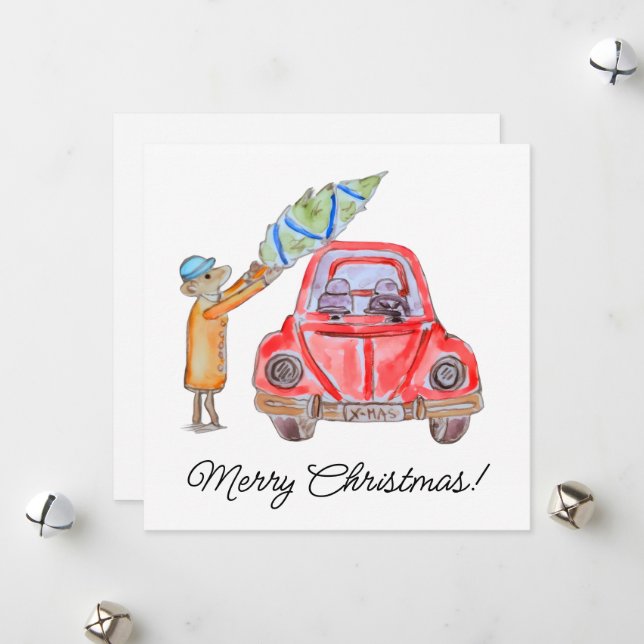 Cartão De Festividades Christmas Tree Time! (Frente/Verso In Situ)