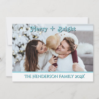Cartão De Festividades Christmas Trees 1 Photo Christmas Merry & Bright