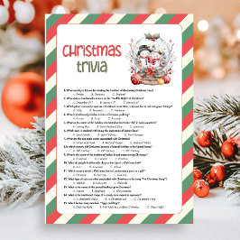 Cartão De Festividades Christmas Trivia Game
