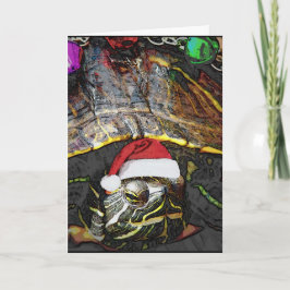 Cartão De Festividades Christmas Turtle Greeting Card