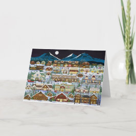 Cartão De Festividades Christmas Under the Cascade Mountains