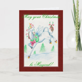 Cartão De Festividades Christmas Unicorn Card