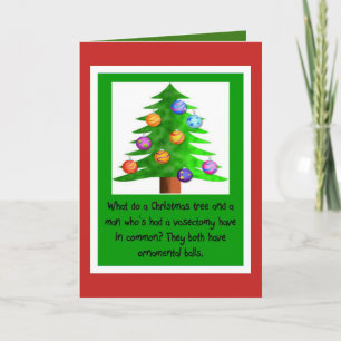 Cartão De Festividades Christmas Vasectomy Balls