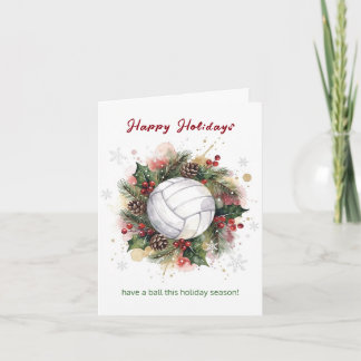 Cartão De Festividades Christmas Volleyball Holiday Greeting Cards