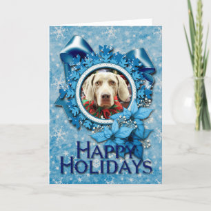 Cartão De Festividades Christmas - Weimaraner - Lucy