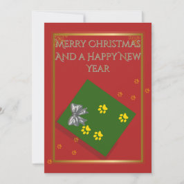 Cartão De Festividades Christmas Whispers Elegant Gold Flat Holiday Card
