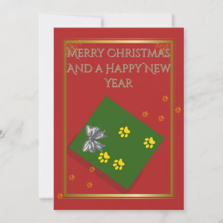 Cartão De Festividades Christmas Whispers Elegant Gold Flat Holiday Card