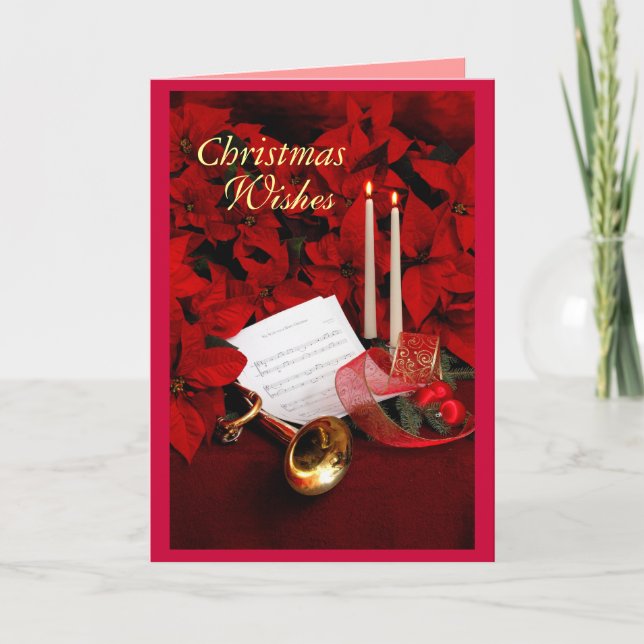 Cartão De Festividades Christmas, Wishes (Frente)