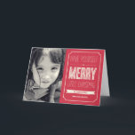 Cartão De Festividades Christmas Wishes Holiday Photo Card<br><div class="desc">Celebrate the season with this modern and stylish holiday card from Berry Berry Sweet.</div>