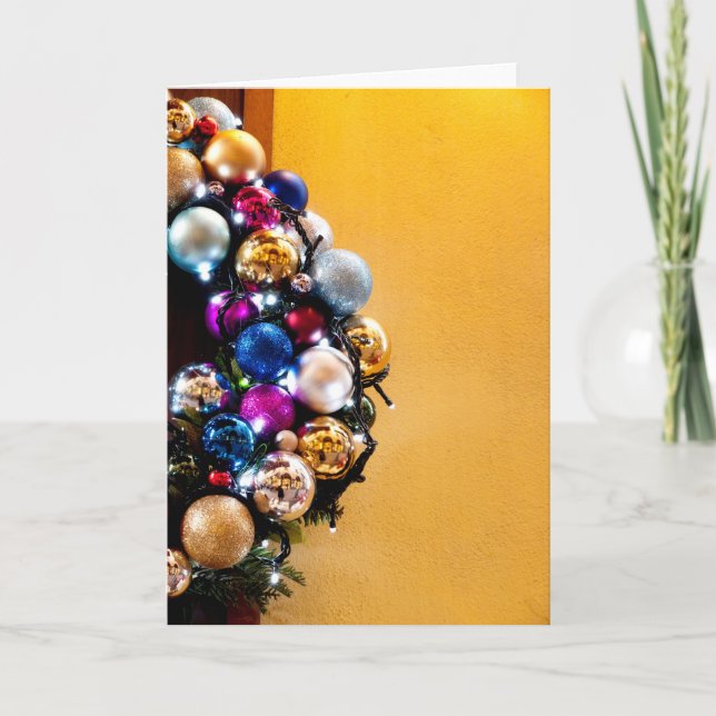 Cartão De Festividades Christmas Wreath (Frente)