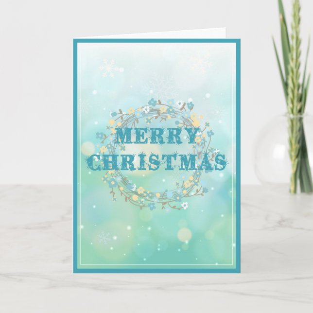 Cartão De Festividades Christmas Wreath (Frente)