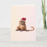 Cartão De Festividades Christmas Zoo Babies Monkey Christmas Card<br><div class="desc">Merry Christmas Monkey</div>