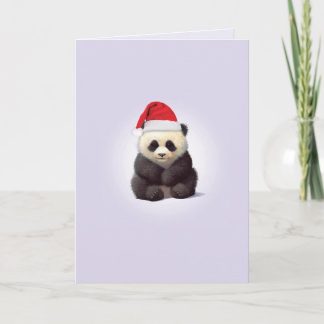 Cartão De Festividades Christmas Zoo Babies Panda Christmas Card (Frente)