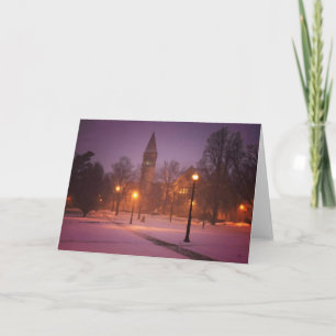 Cartão De Festividades Church Sidewalk Holiday Greeting Cards