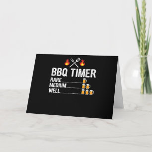 Cartão De Festividades CHURRASCO CHURRASCO Timer Bebendo Grelha