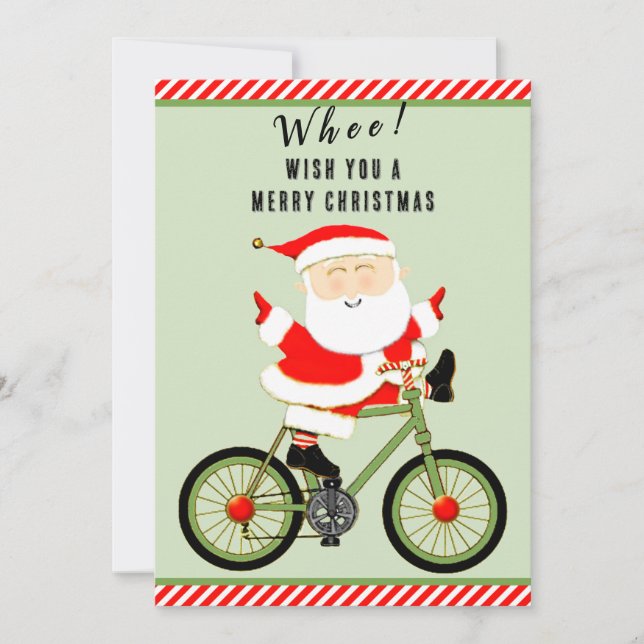 Cartão De Festividades Ciclismo Ciclista (Frente)