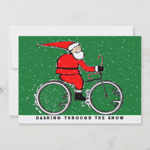 Cartão De Festividades Ciclismo Ciclista Natal
